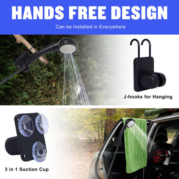 Spopal portable shower compact kit is lightweight for hiking and travel