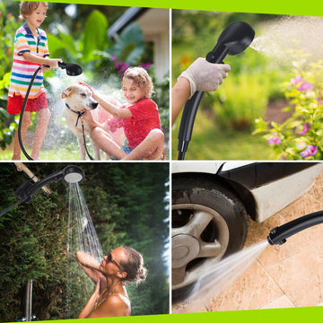 Spopal portable shower LED display shows temperature clearly for safe outdoor rinses.