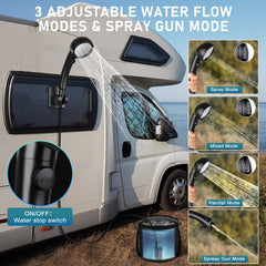 Spopal shower pump operates quietly for a peaceful, refreshing outdoor shower