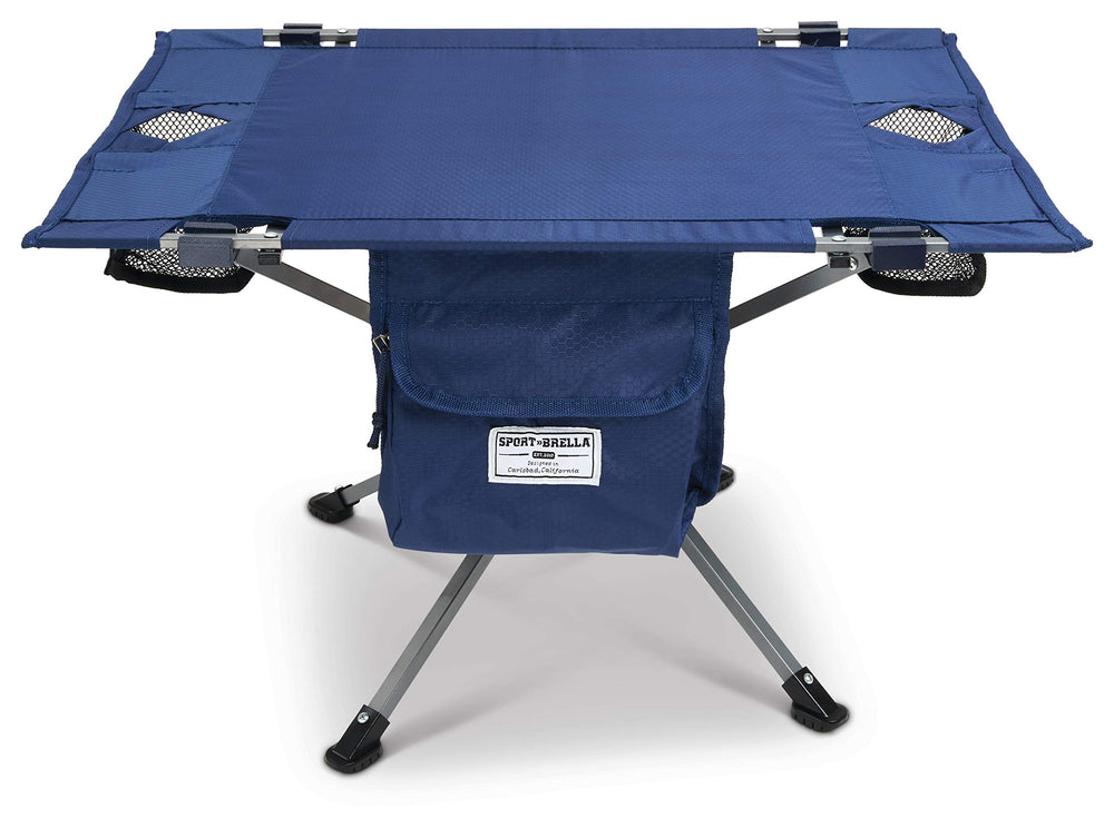 Sport-Brella Sunsoul table-top ready for outdoor dining on the go