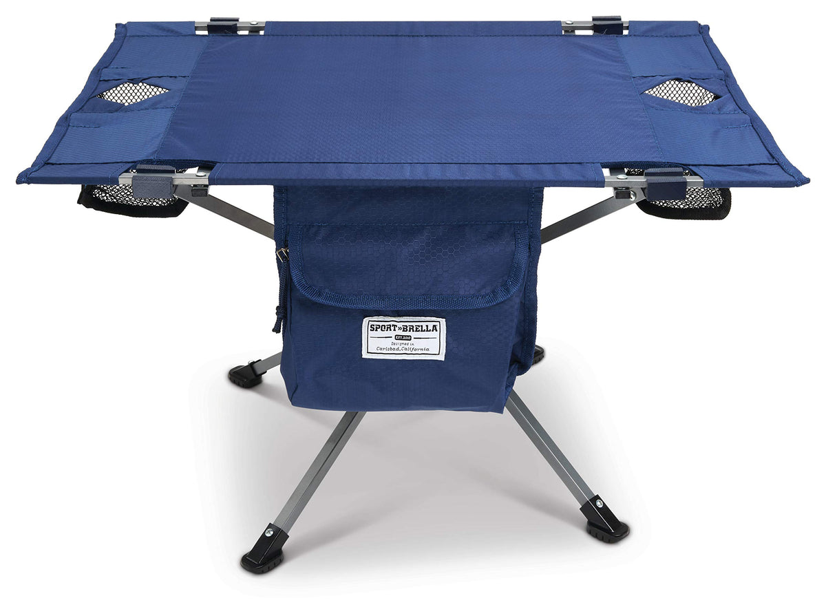 Sport-Brella Sunsoul table-top ready for outdoor dining on the go