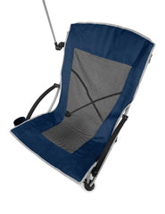Sport-Brella water-resistant fabric keeps you dry during splashes