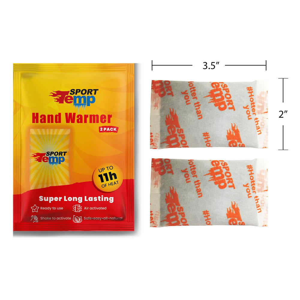 Sport Temp hand warmers activate easily for instant warmth in minutes