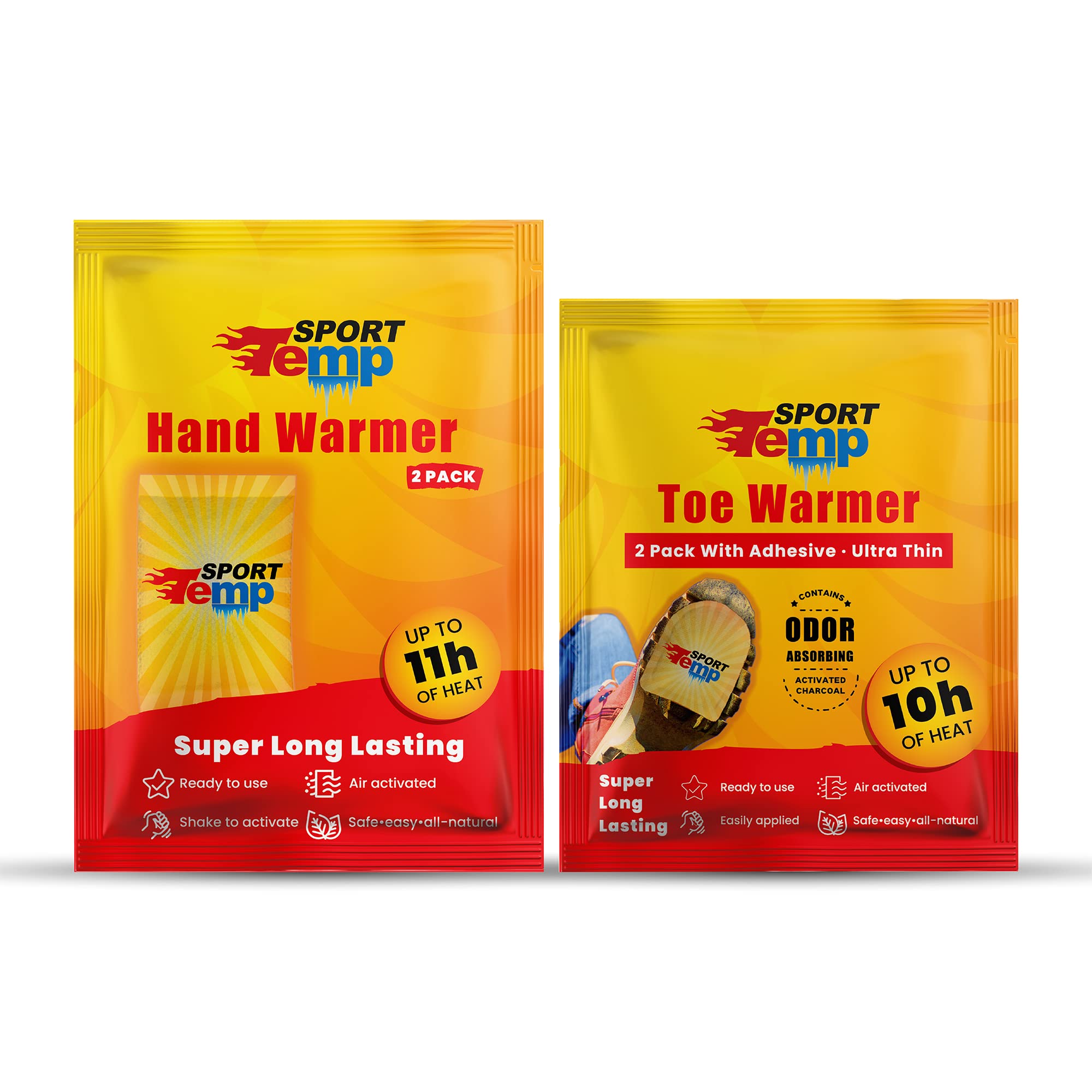 Sport Temp hand warmers activation close-up indicating heat start.