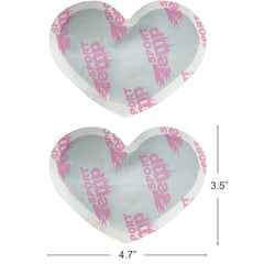 Sport Temp heart-shape hand warmers activation showing heat buildup.