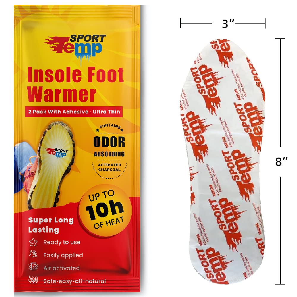 Sport Temp Insole Warmers adhesive-application demonstrates easy attach process for quick warmth.