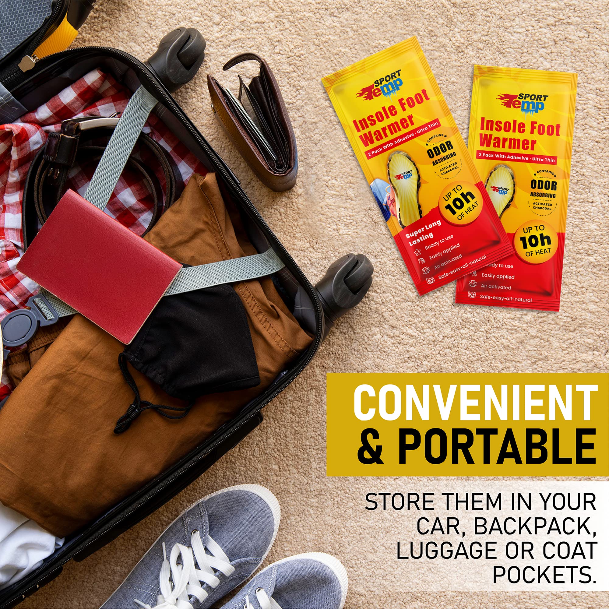 Sport Temp Insole Warmers disposal-image highlights simple, eco-friendly waste disposal.