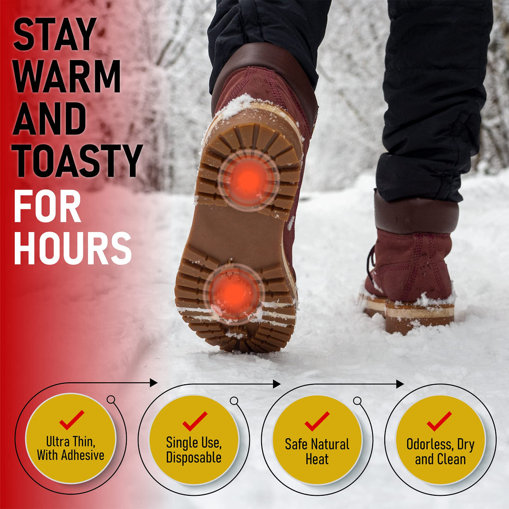 Sport Temp Insole Warmers skiing-use-case demonstrates all-day warmth on the slopes.