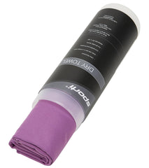 Sporti dry towel with reusable storage case for gym and travel.