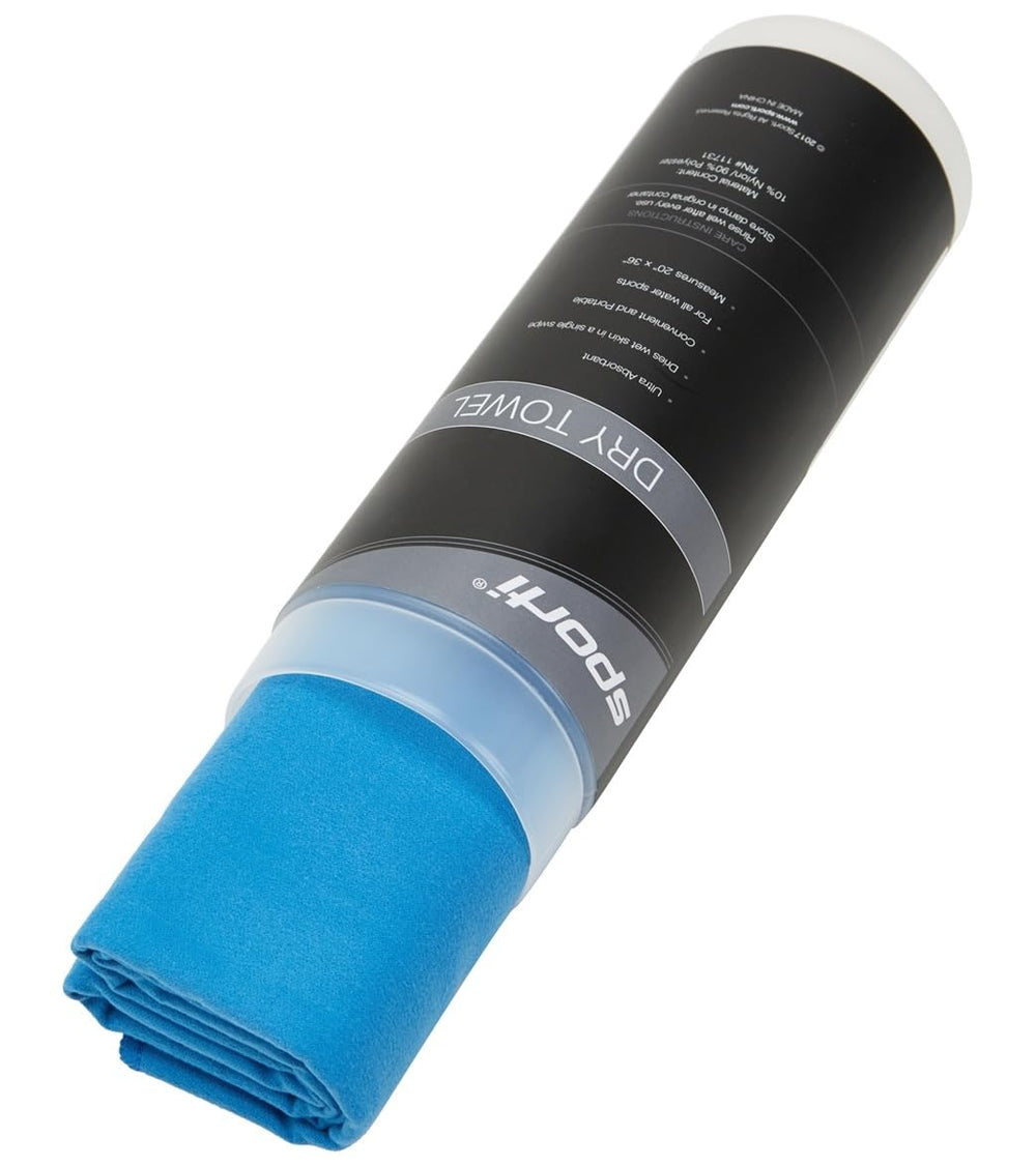 Sporti extra-large swim towel with storage case ideal for gym and travel
