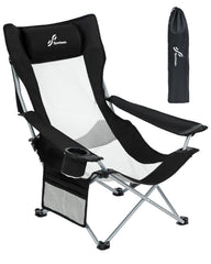 Sportneer Beach Chair with adjustable backrest for customizable comfort on sand.