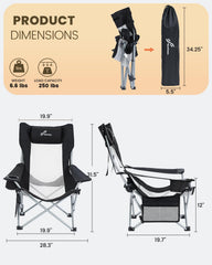 Sportneer Beach Chair with cup holder keeps beverages within easy reach.