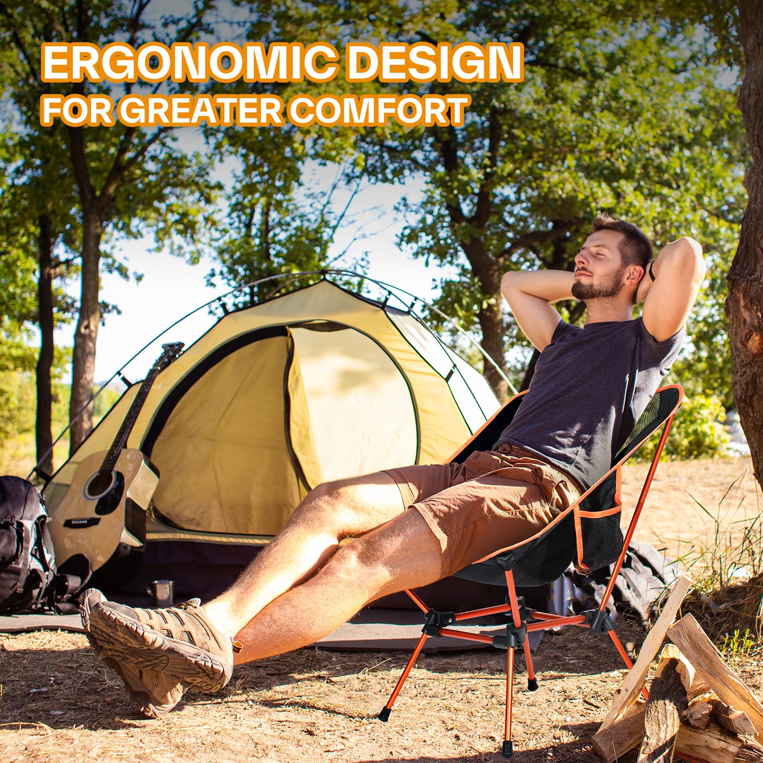Sportneer chair surface designed for easy cleaning after outdoor use.