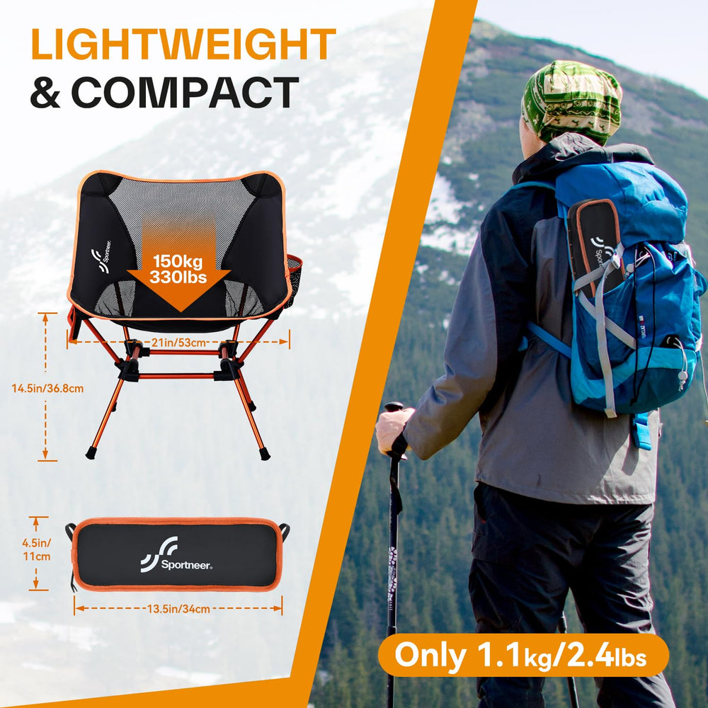 Sportneer chair built with heavy-duty 7075 aluminum and 900D Oxford fabric.