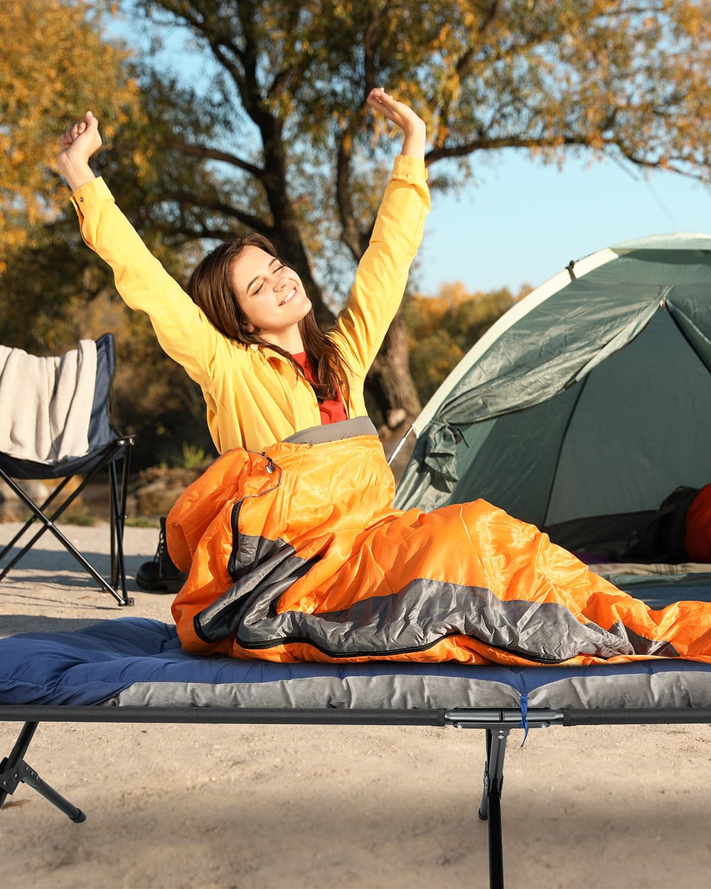 Sportneer cot mattress pad 75l-28w size fits most camping cots.