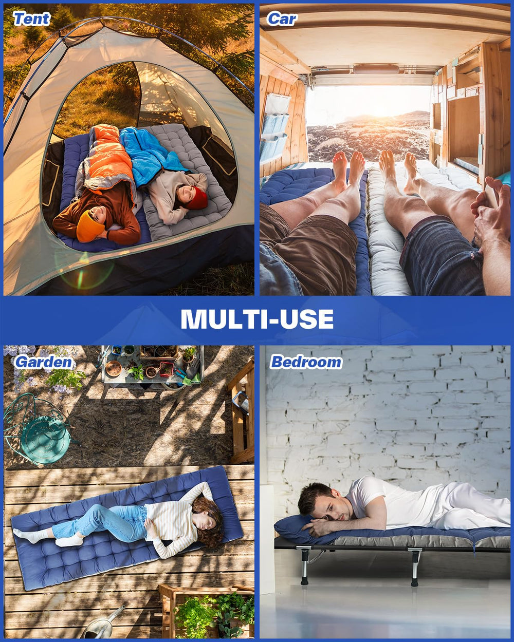 Sportneer cot mattress pad easy-setup with elastic bands for stable sleeping.