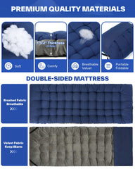 Sportneer cot mattress pad velvet warm side adds extra warmth on cold nights.