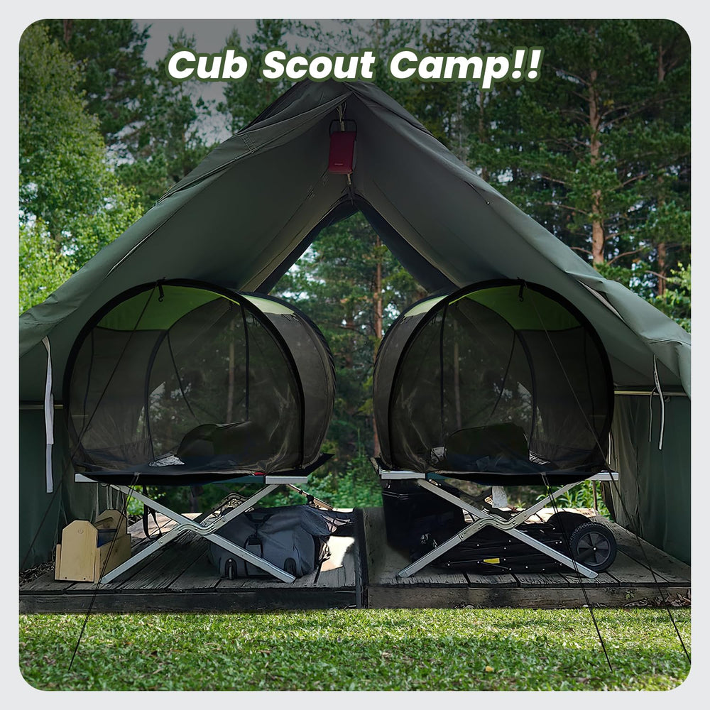 Sportneer fully enclosed bug screen provides insect-free sleep indoors or outdoors.