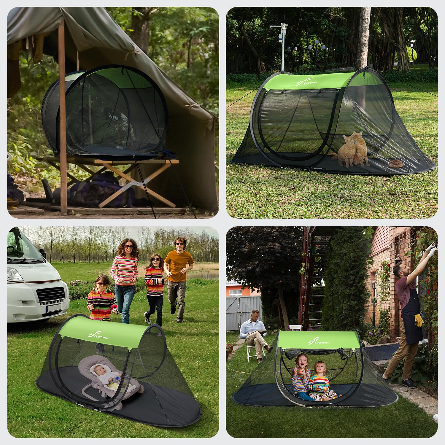 Sportneer pop-up mosquito net tent suitable for both adults and kids.