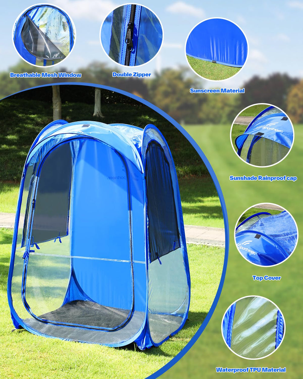 Sportneer pop-up tent instant setup for quick shelter.