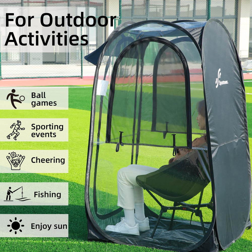 Sportneer sports tent removable sunshade roof in use