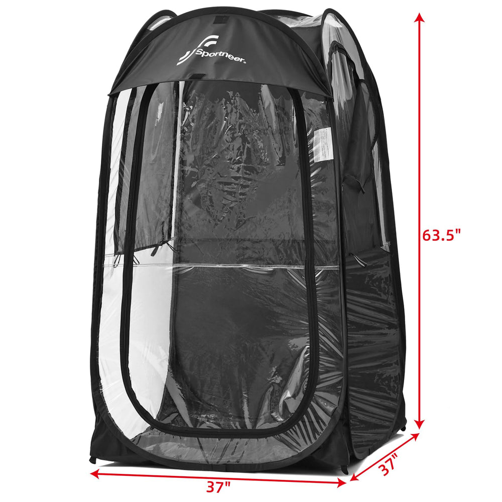 Sportneer sports tent side view with windows for ventilation and protection