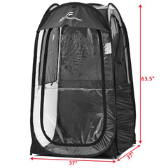 Sportneer sports tent side view with windows for ventilation and protection
