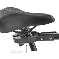 BMX bikes compatibility for stable transport on rear-mounted carriers.
