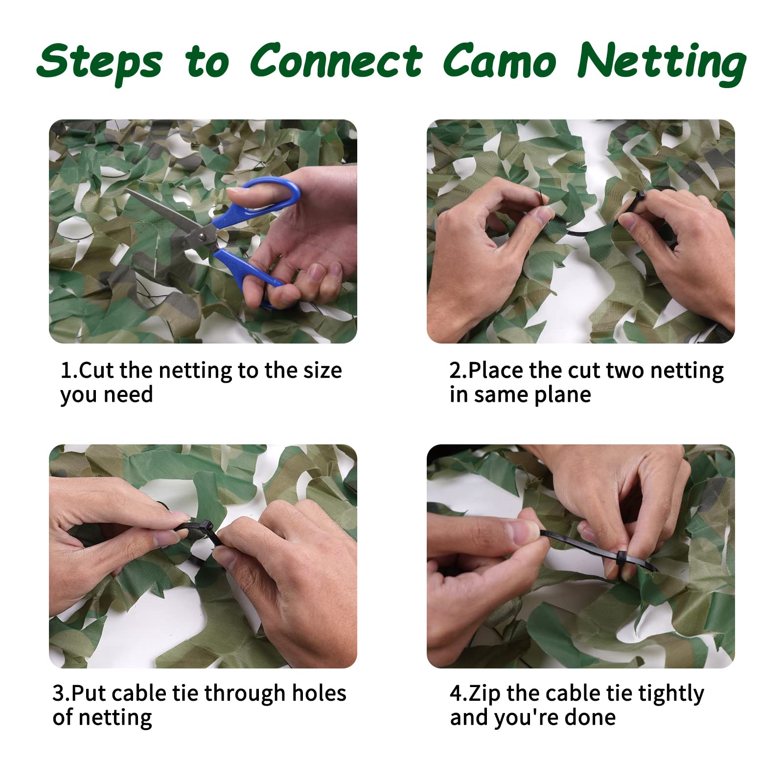 Sposuit camo netting used to cover gear and tents for camouflage