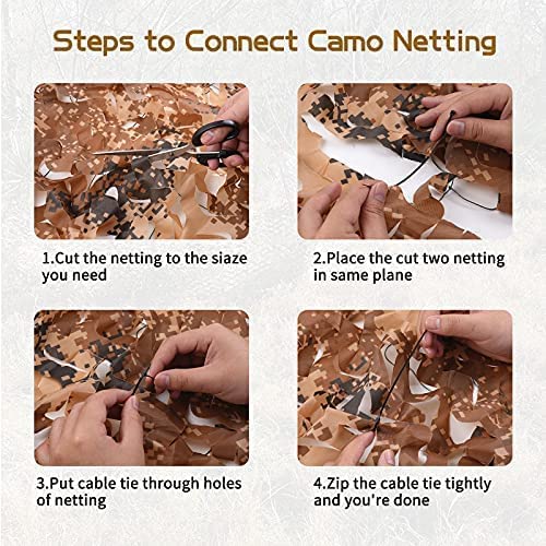 Sposuit camo netting provides sunshade and concealment without glare on sunny days.