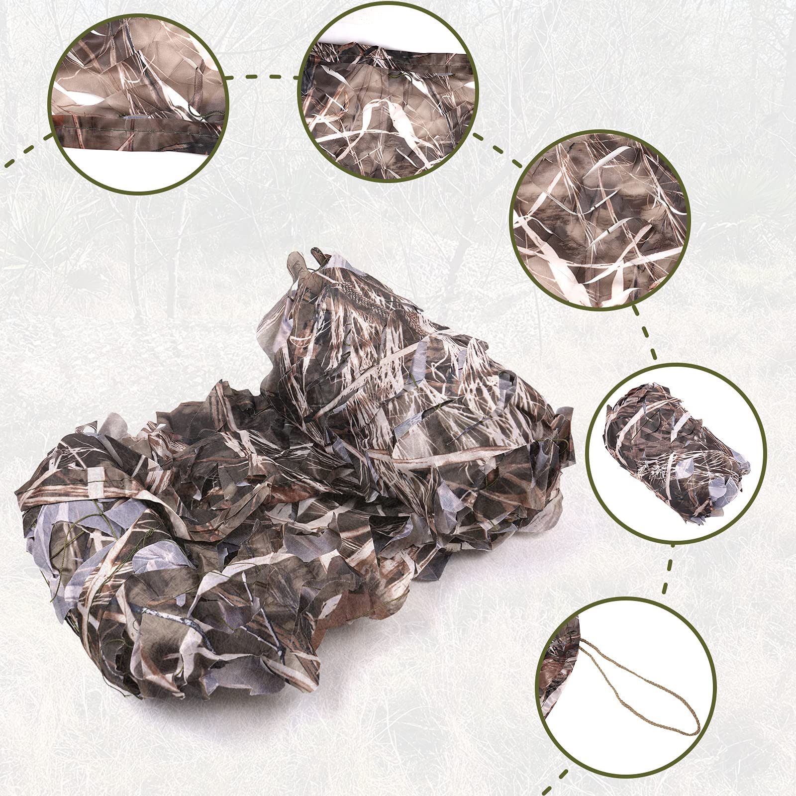 Sposuit camo netting free-cutting ability enables custom sizes for varied setups.
