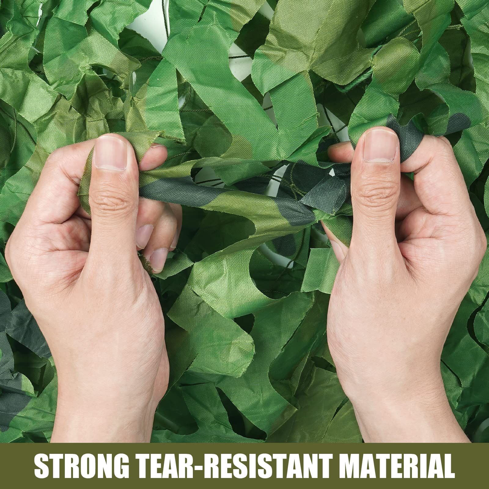 Sposuit camo netting layered for ghillie-style stealth outdoor setup