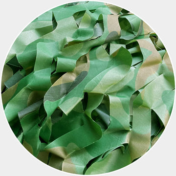 Sposuit camo netting on hunting blind with cut-to-fit convenience.
