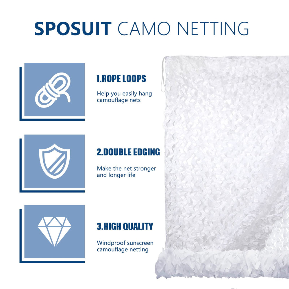 Sposuit military camouflage netting blends with surroundings for stealthy outdoor use