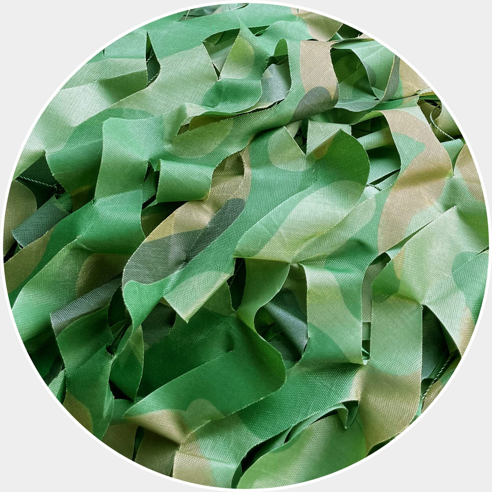 Sposuit camo netting used as military-themed party decor for authentic camouflage ambience