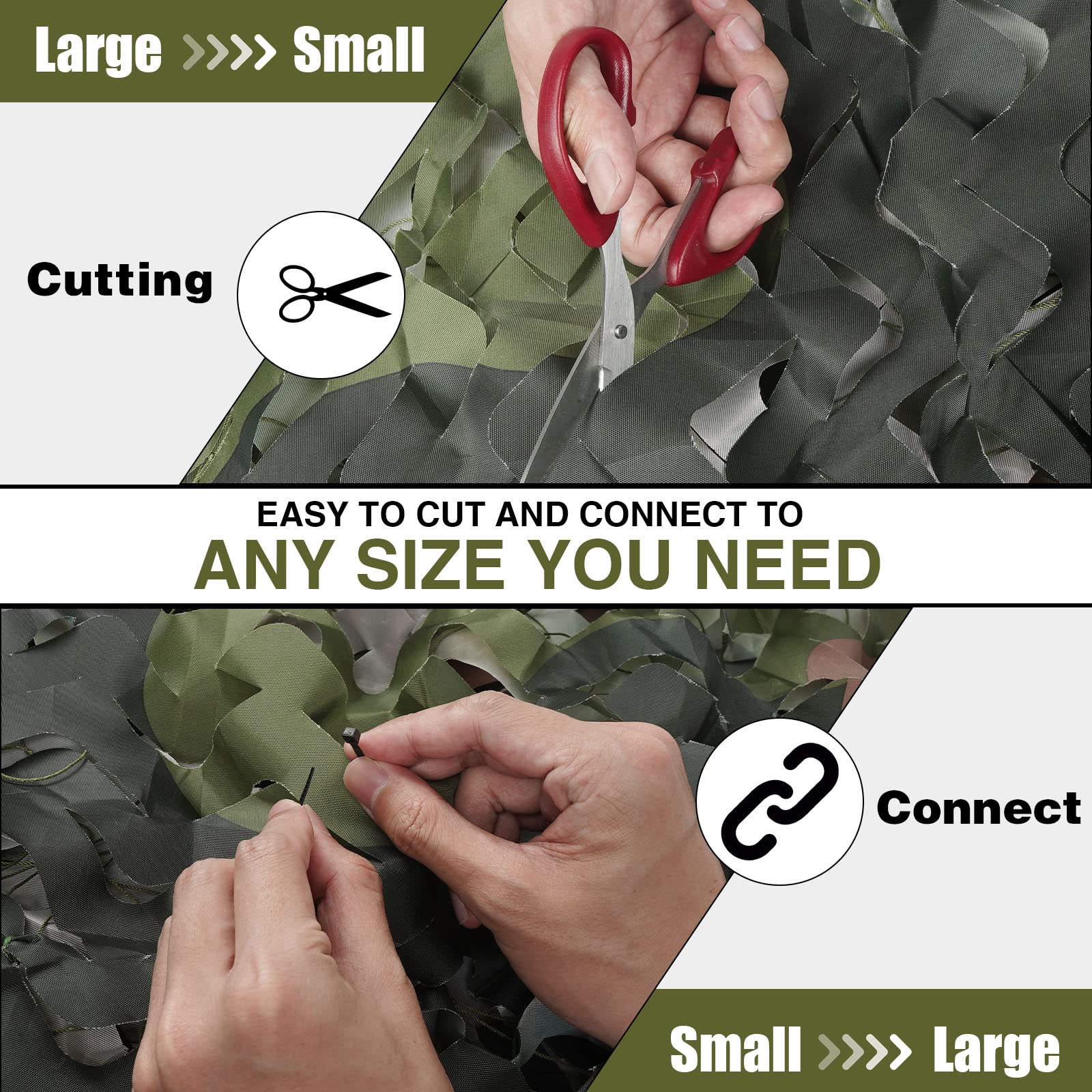 Sposuit camo netting used as party decorations adds authentic military vibe.