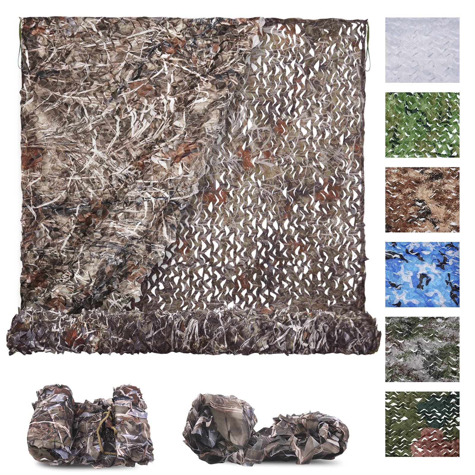 Sposuit camo netting roll demonstrates durable camouflage for outdoor hunting setups.