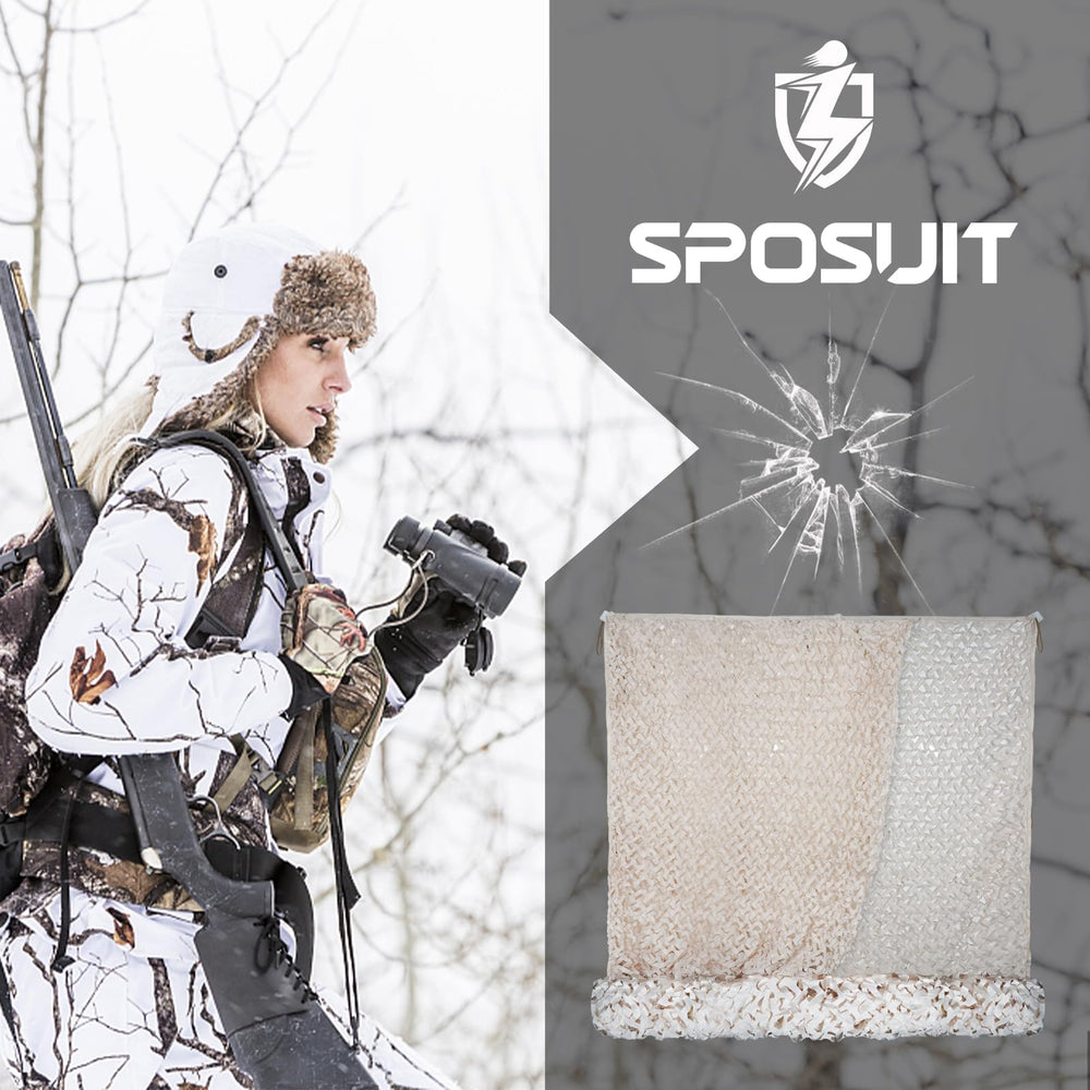 Sposuit Camo Netting stay-put attachment ensures reliable setup