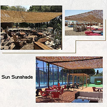 Sposuit camo netting used as sunshade with camouflage coverage