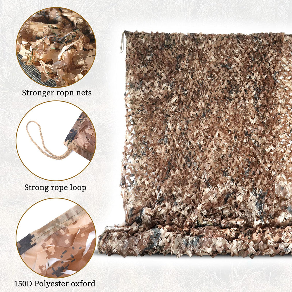 Sposuit camo net enhances stealth when draped over deer stands.