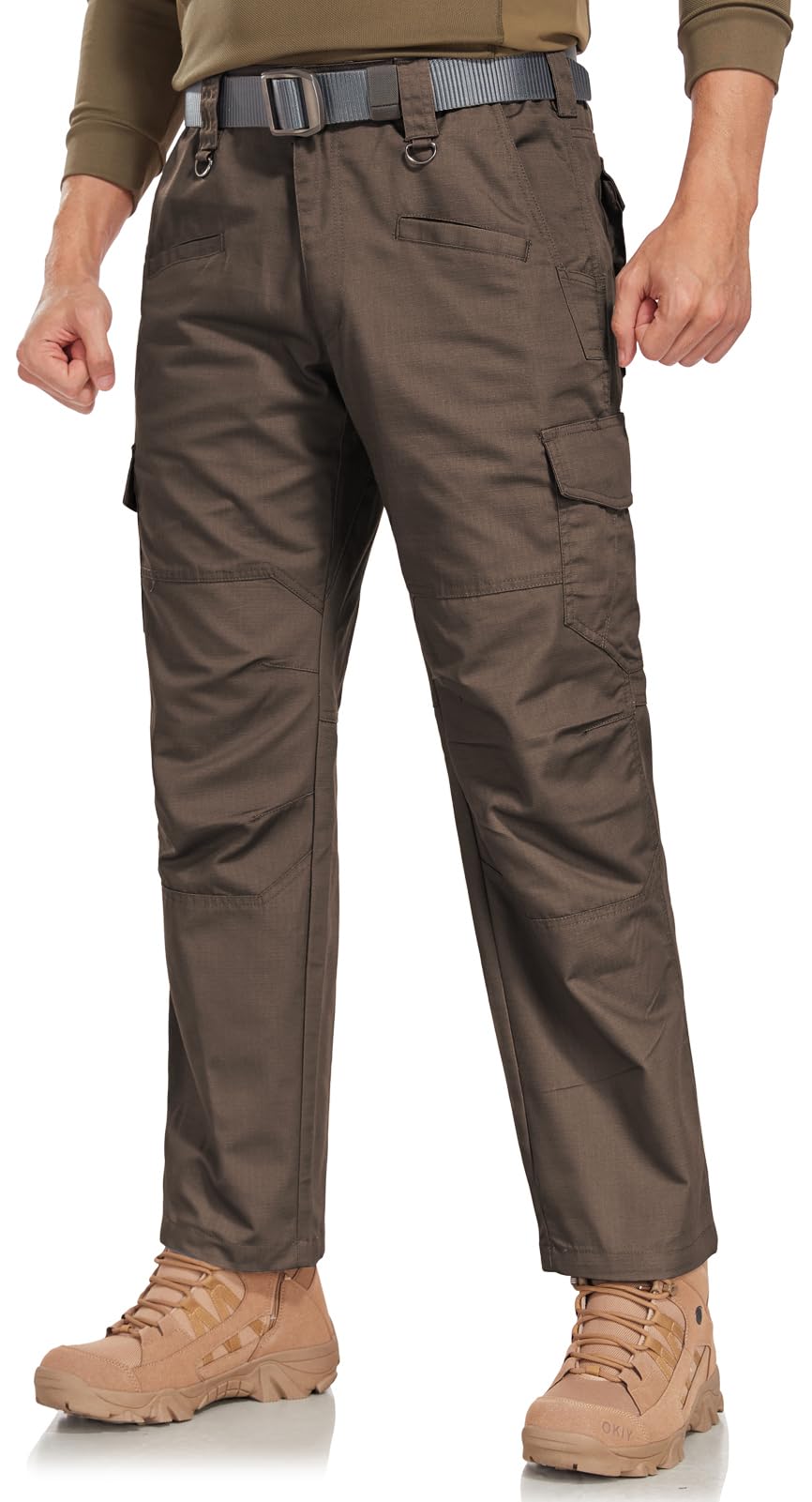 SPOSULEI cargo pants brown elastic waistband for flexible fit
