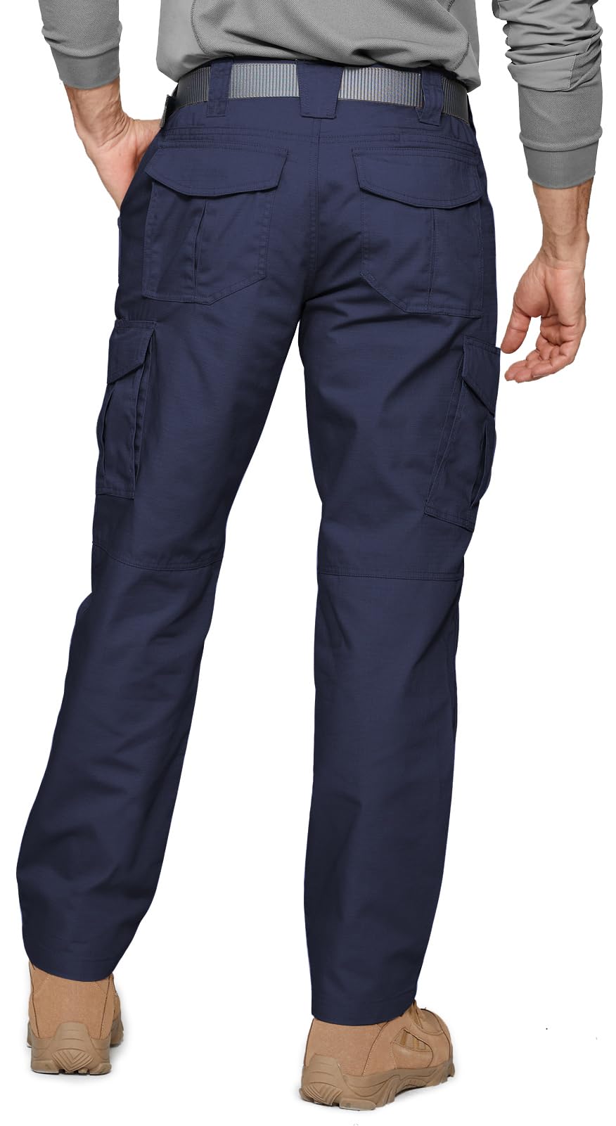 SPOSULEI cargo pants stitching detail highlights gusset construction for durability
