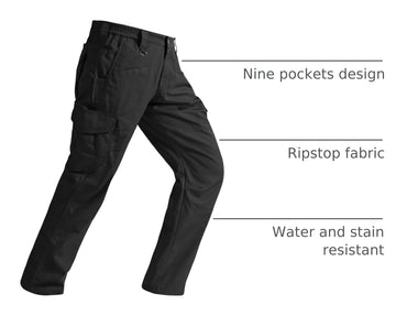 SPOSULEI cargo pants, elastic waistband visible for comfortable fit.