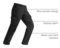 SPOSULEI cargo pants, elastic waistband visible for comfortable fit.