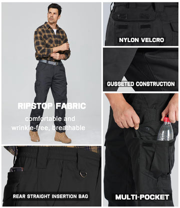 SPOSULEI cargo pants, gusset construction highlighted for durability.