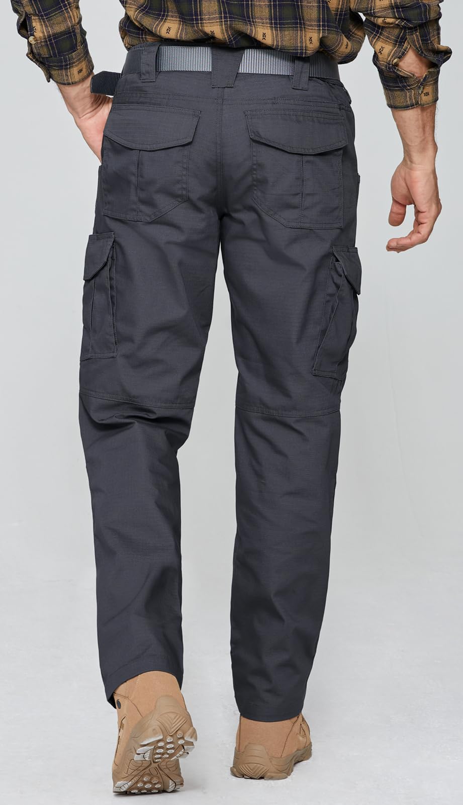 SPOSULEI cargo pants, outdoor-ready design shown for hiking and camping.