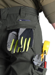 SPOSULEI cargo pants pocket layout highlighting nine pockets for tools