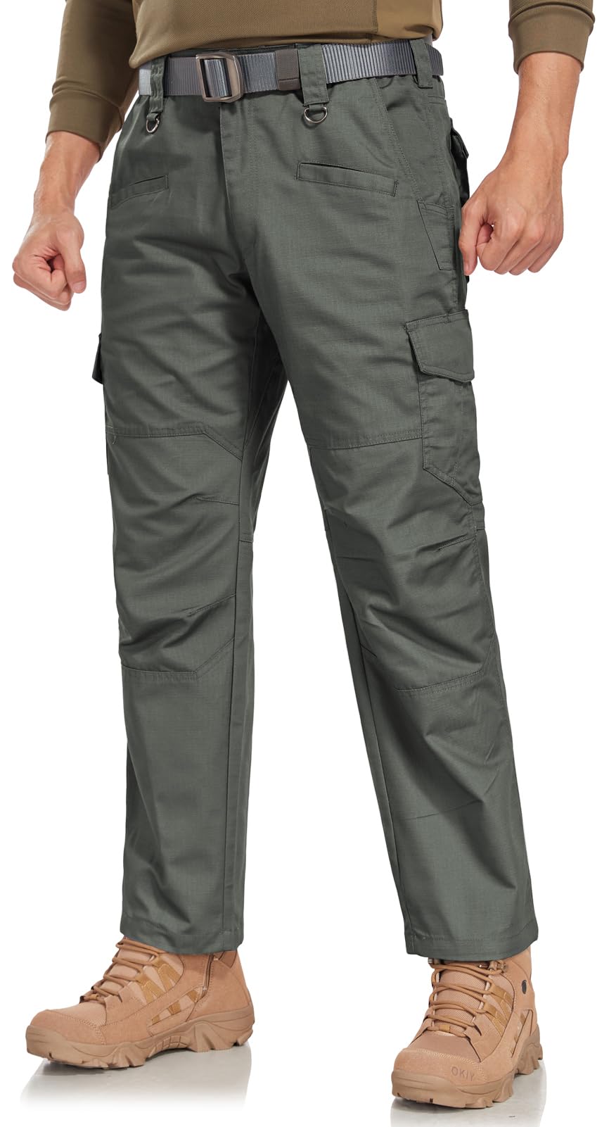 SPOSULEI cargo pants water stain resistance image suggests quick-clean versatility