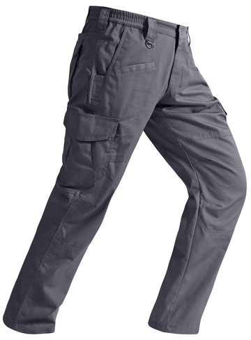 SPOSULEI mens cargo pants ripstop front view emphasizes 9-pocket layout for hands-free work.