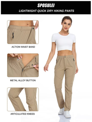 SPOSULEI pants with articulated knees for better flex during hikes.